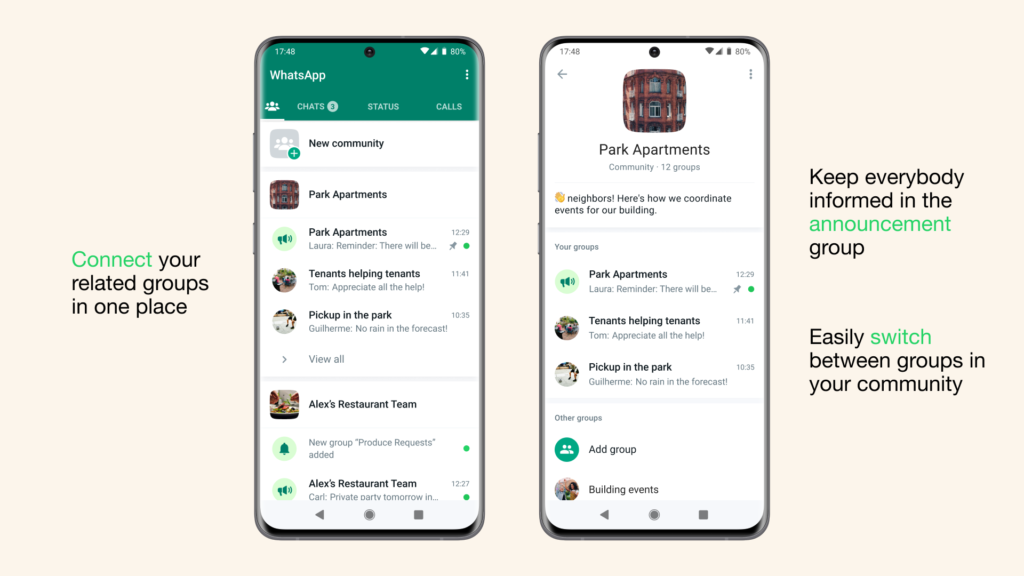 features released along with WhatsApp communities