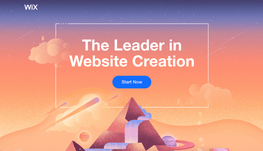 wix landing page