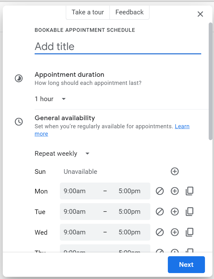 Creating Your Google Calendar Appointment Schedule