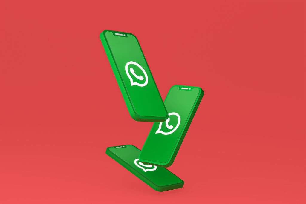 whatsapp icon screen smartphone mobile phone 3d render