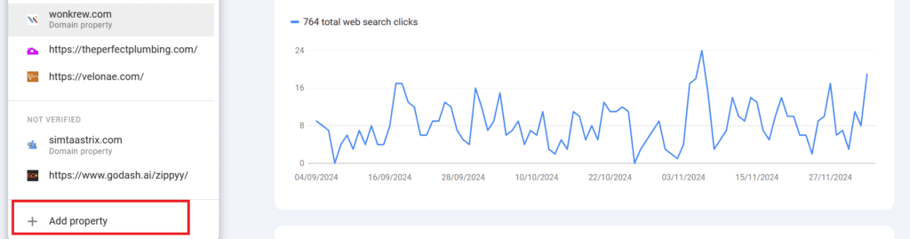 Website to Google Search Console, wonkrew